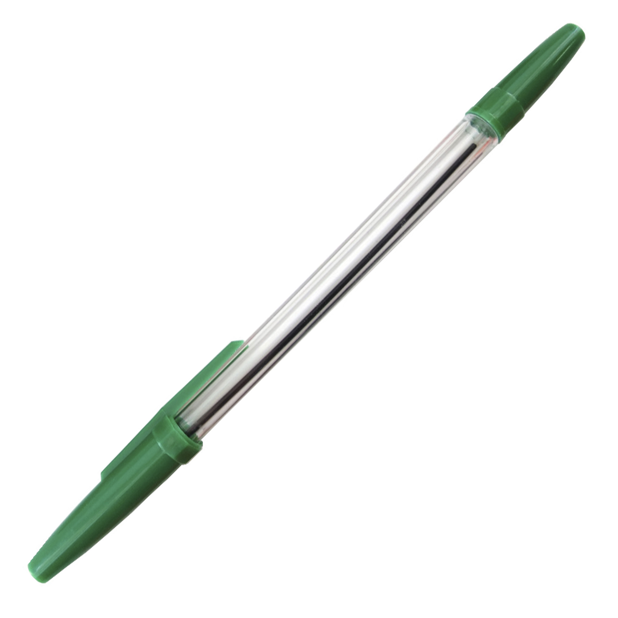 Ручка кульк.; 0.7мм; стрижень зел.; корп.прозор.; арт. KL0435-G; KLERK