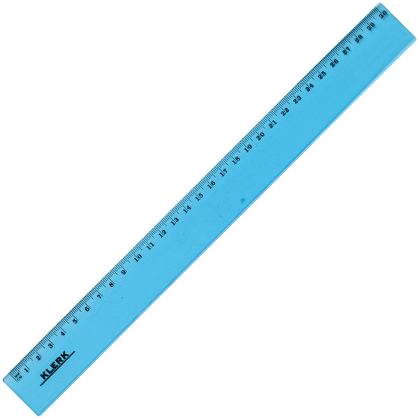 Лінійка пласт.; 30см; кол. асорті.; арт. KL0530; KLERK