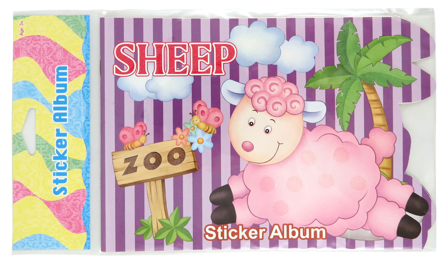 Альбом для наклейок; 21*14.7см; "Веселі тварини"; арт. SJSA029ABCD; STICKERS