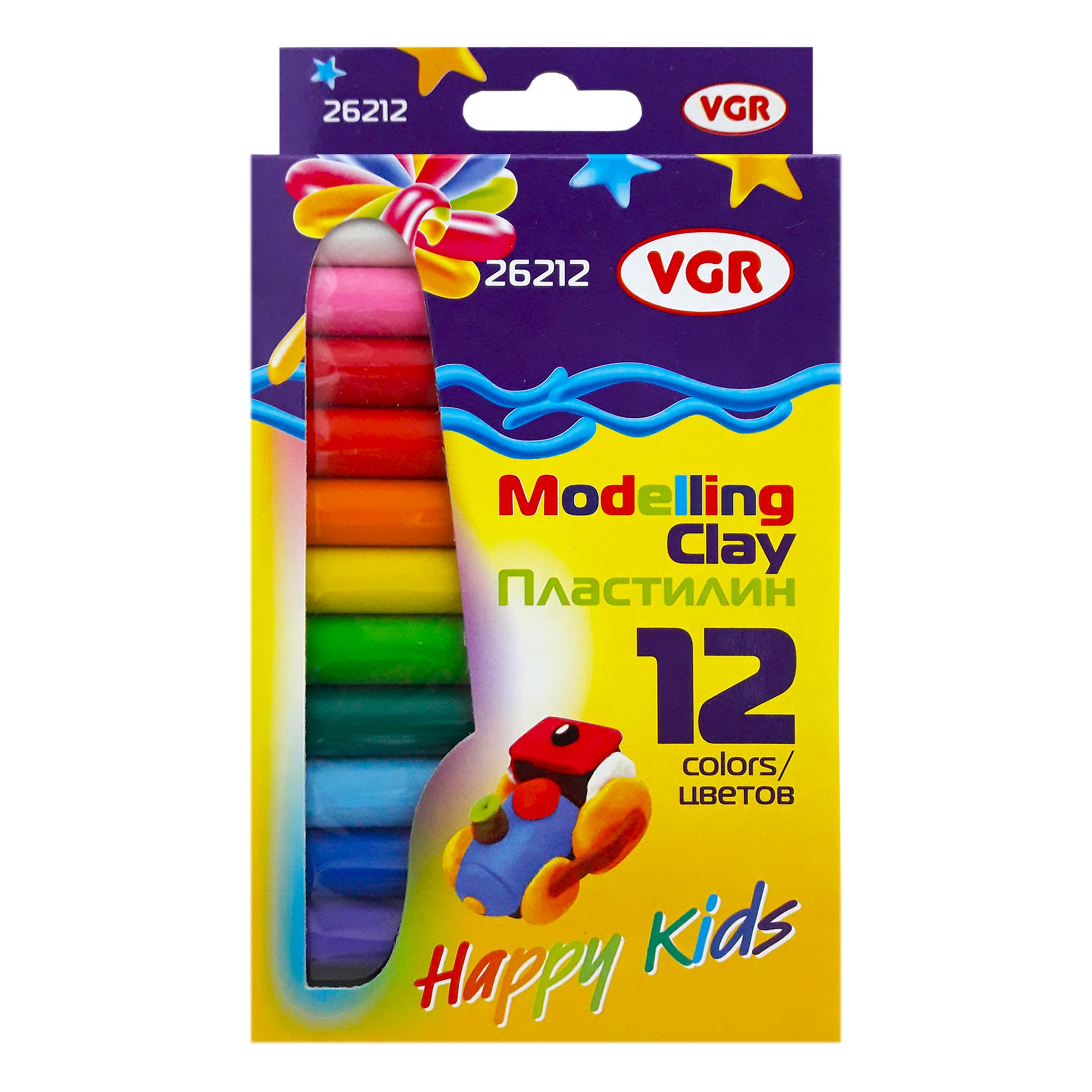 Пластилін; (12кол./200г у наб.); карт.упак. з європідв.; арт. 26212; VGR