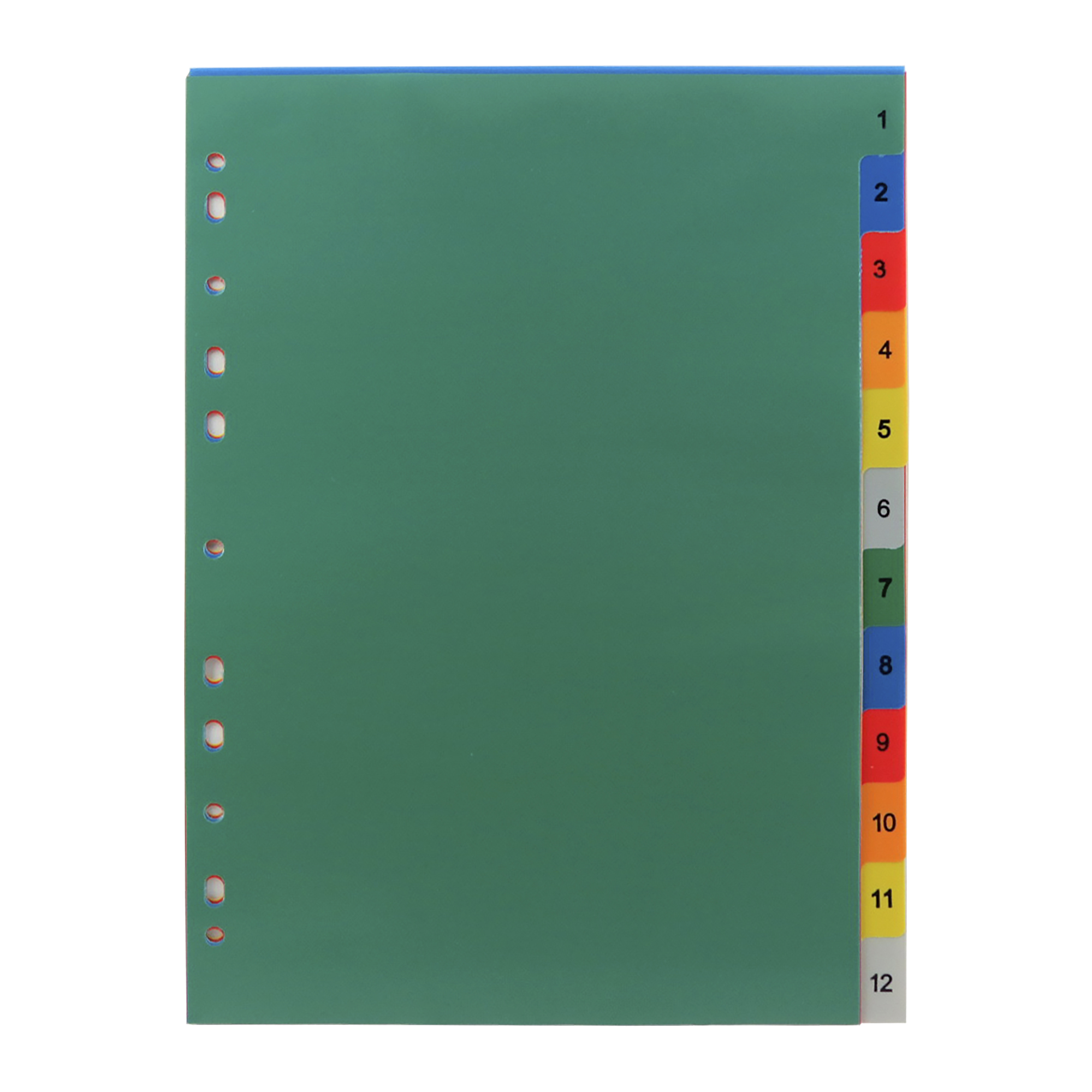 Розділювачі пласт.; А4; (цифри 1-12); (12арк. у пач.); арт. PY-12A; KLERK