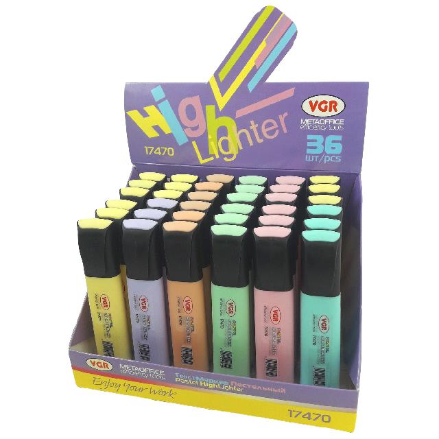 Маркер текст.; паст.асорті.; 2-4мм, клінопод.; арт. 17470; VGR