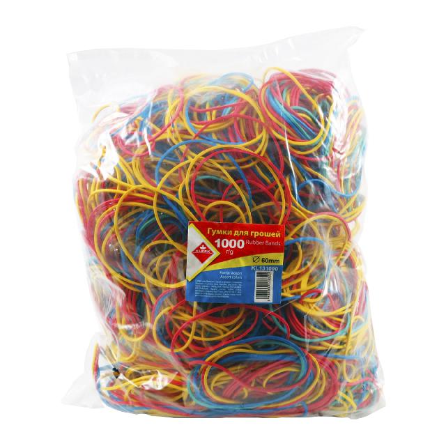 Гумки для грошей; 1000г, d=60мм; кол. асорті; арт. KL13950; KLERK