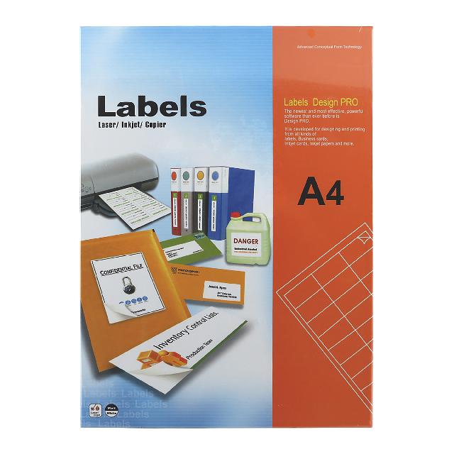 Наклейки 1шт./арк.; A4; (100арк. в пач.); арт. KL2565; KLERK