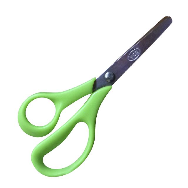 Ножиці дитячі; 13.5см; кол. ручок жовт., зел.; пласт.ручки, закругл.кінці; дісплей-упак.; арт. TS925R; VGR