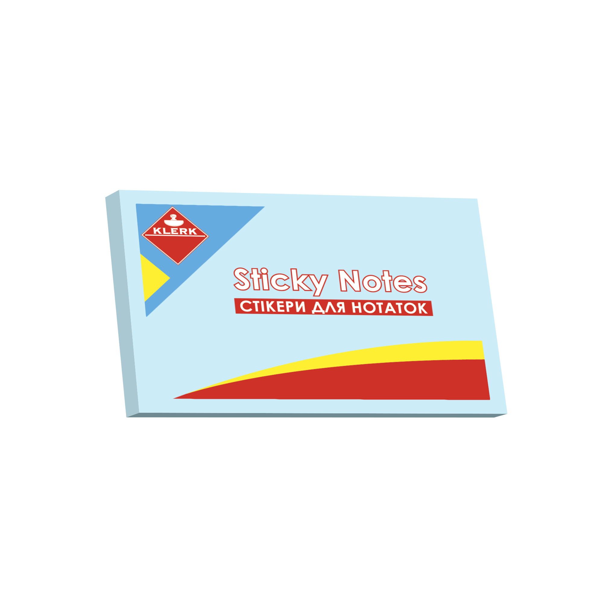 Папір клейкий; 76*50мм; 100арк.; кол. паст. блак.; арт. KL21515; KLERK