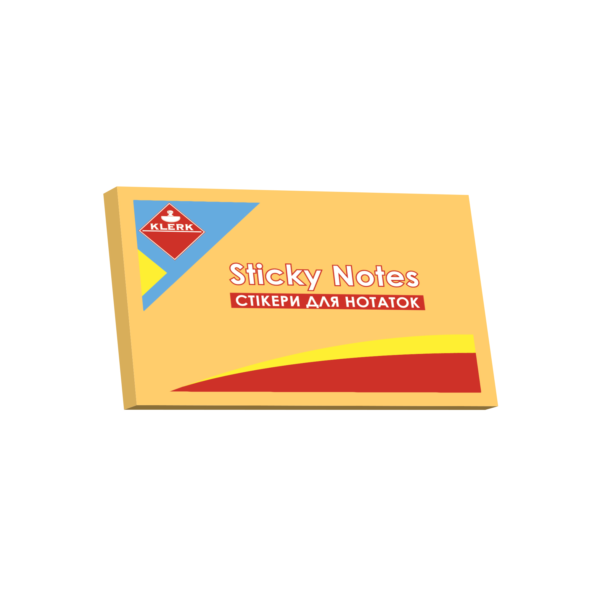 Папір клейкий; 76*50мм; 100арк.; кол. неон помаранч.; арт. KL21520; KLERK