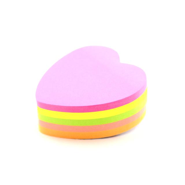 Папір клейкий фігурн.; 300арк.; кол. неон асорт.; ф. "серце" арт. VR21523; VGR