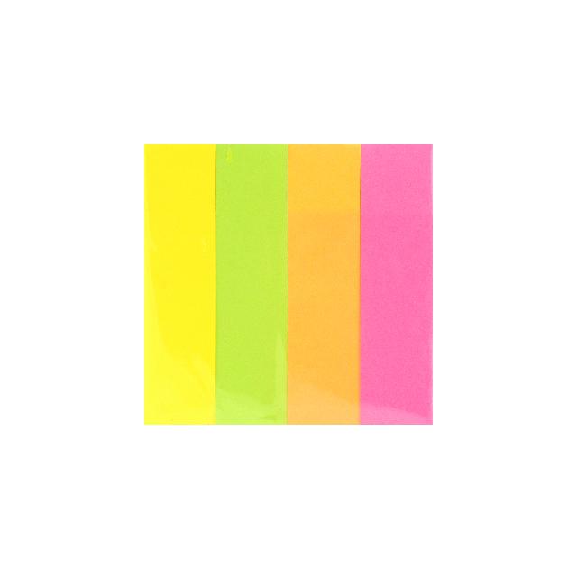 Папір клейкий; 19*76мм; 4бл.*100арк.; кол. неон асорті; арт. KL21527; KLERK