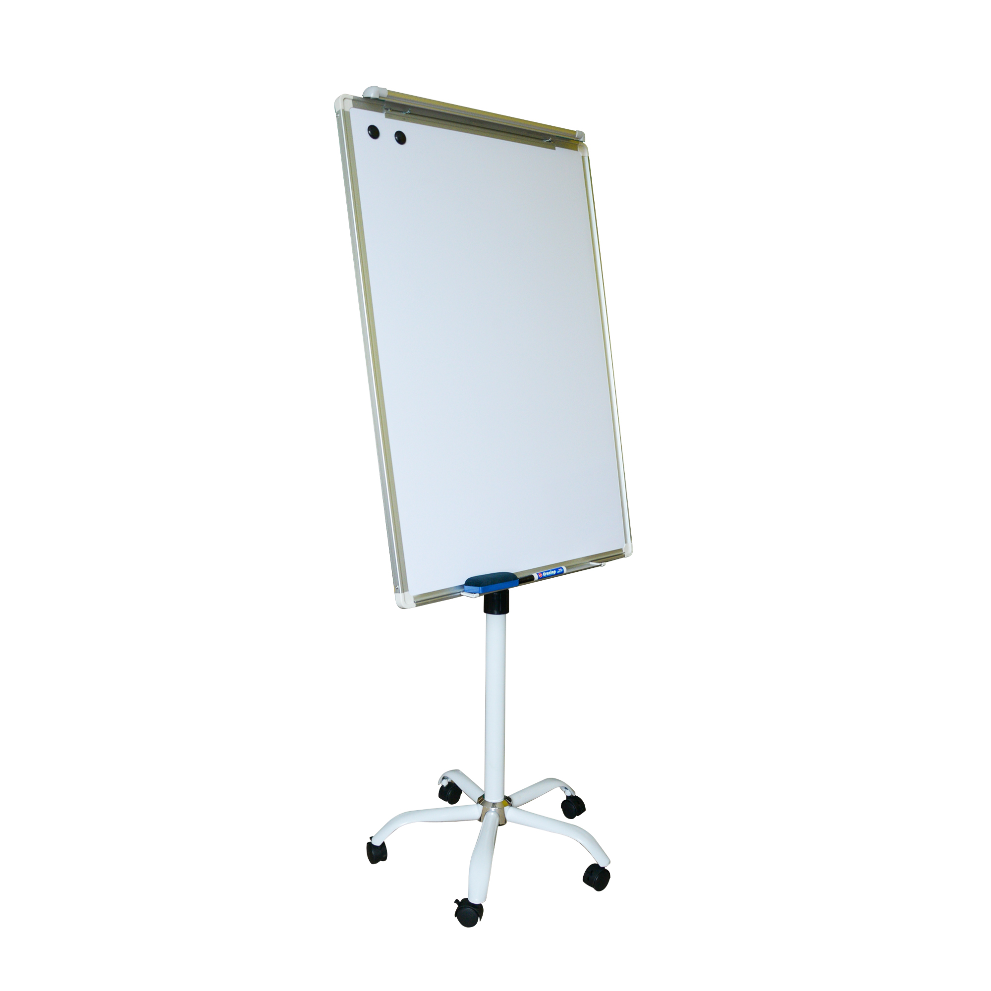 Фліпчарт магнітно-маркерний на колесах;70*100cм; кол.біл.+(губка, магніт, маркер); арт. KL1565;KLERK