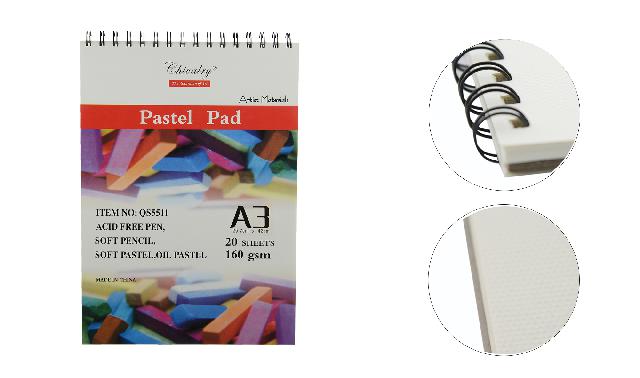 Альбом на пруж. для худож. робіт (пастель), А3, 20 арк. 160 г/м2. арт. QS5511A3; Chivalry