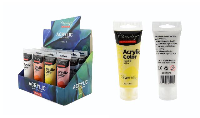 Фарба акрилова в тюб. кол. асорті. 75 мл. арт. QSA7512; Chivalry