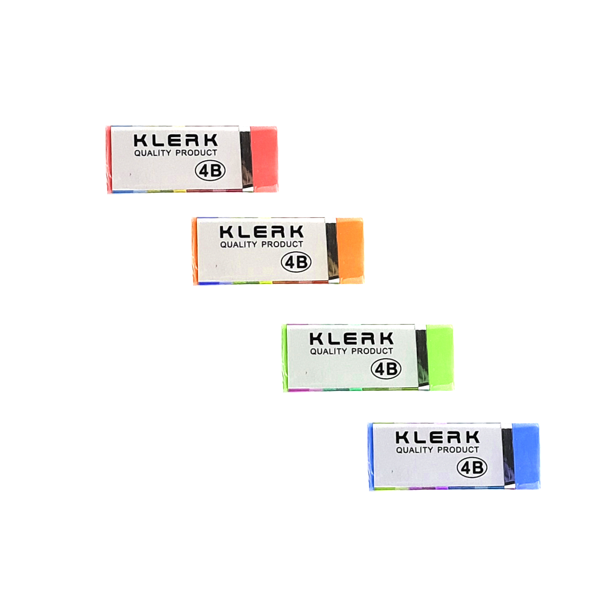 Гумка для витирання прямокутна; 40*10*15мм. кол. асорті. арт.KL1340*KLERK