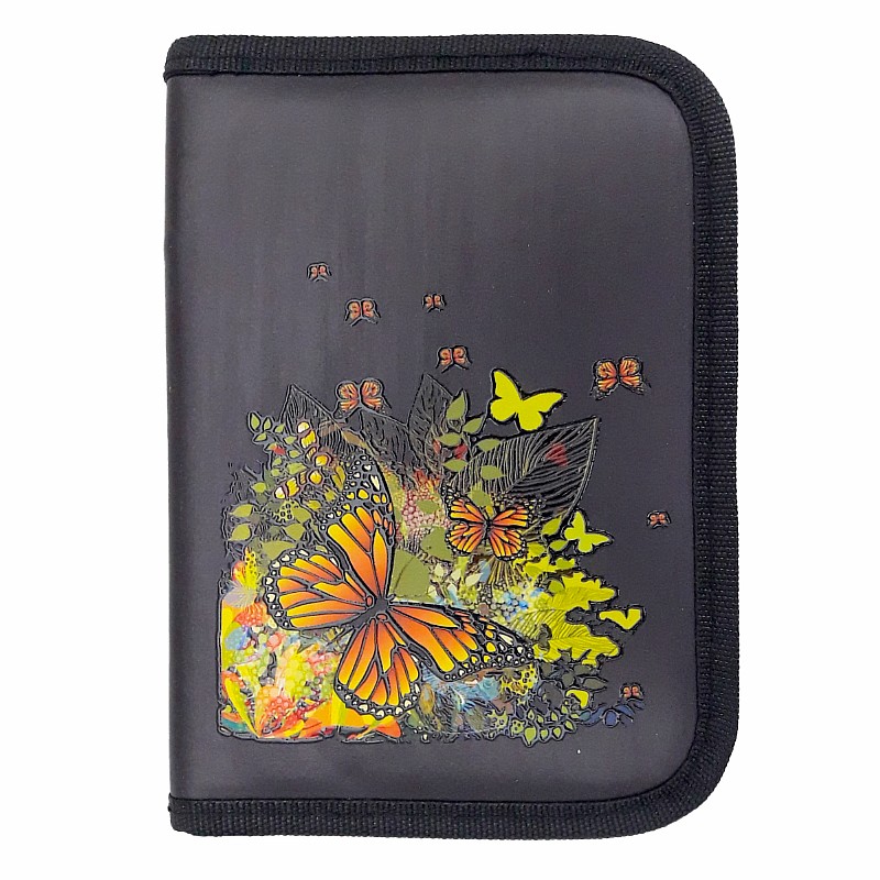 Пенал без напов. на молнії; 20*13*3 см., "Метелики" арт. VR23007 VGR