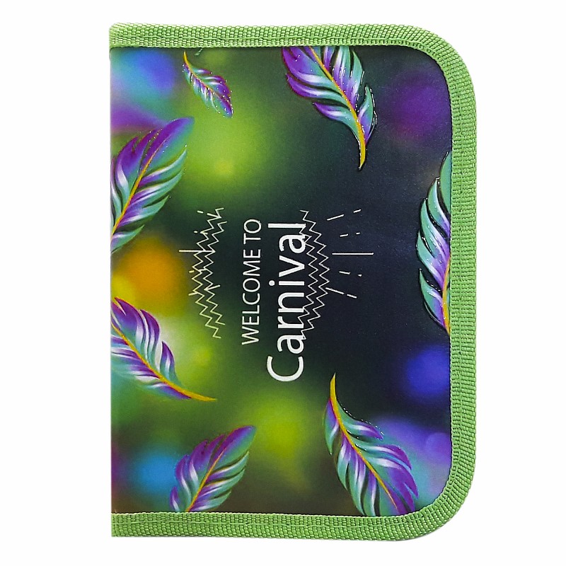 Пенал без напов. на молнії; 20*13*3 см.,"Пір'я" арт. VR23009 VGR