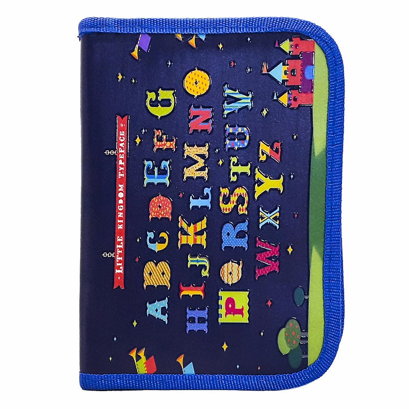 Пенал без напов. на молнії; 20*13*3 см., "Алфавіт" арт. VR23015 VGR