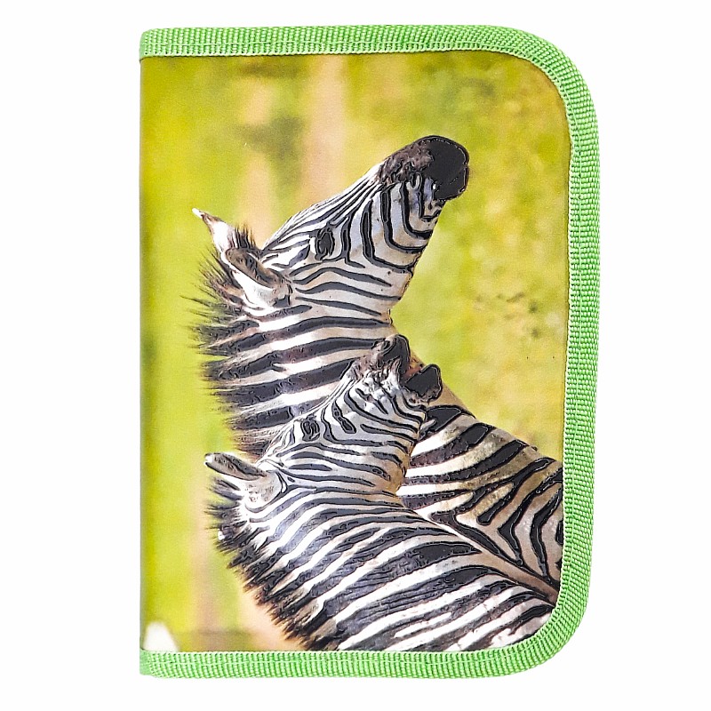 Пенал без напов. на молнії; 20*13*3 см., "Зебри", арт. VR23016 VGR