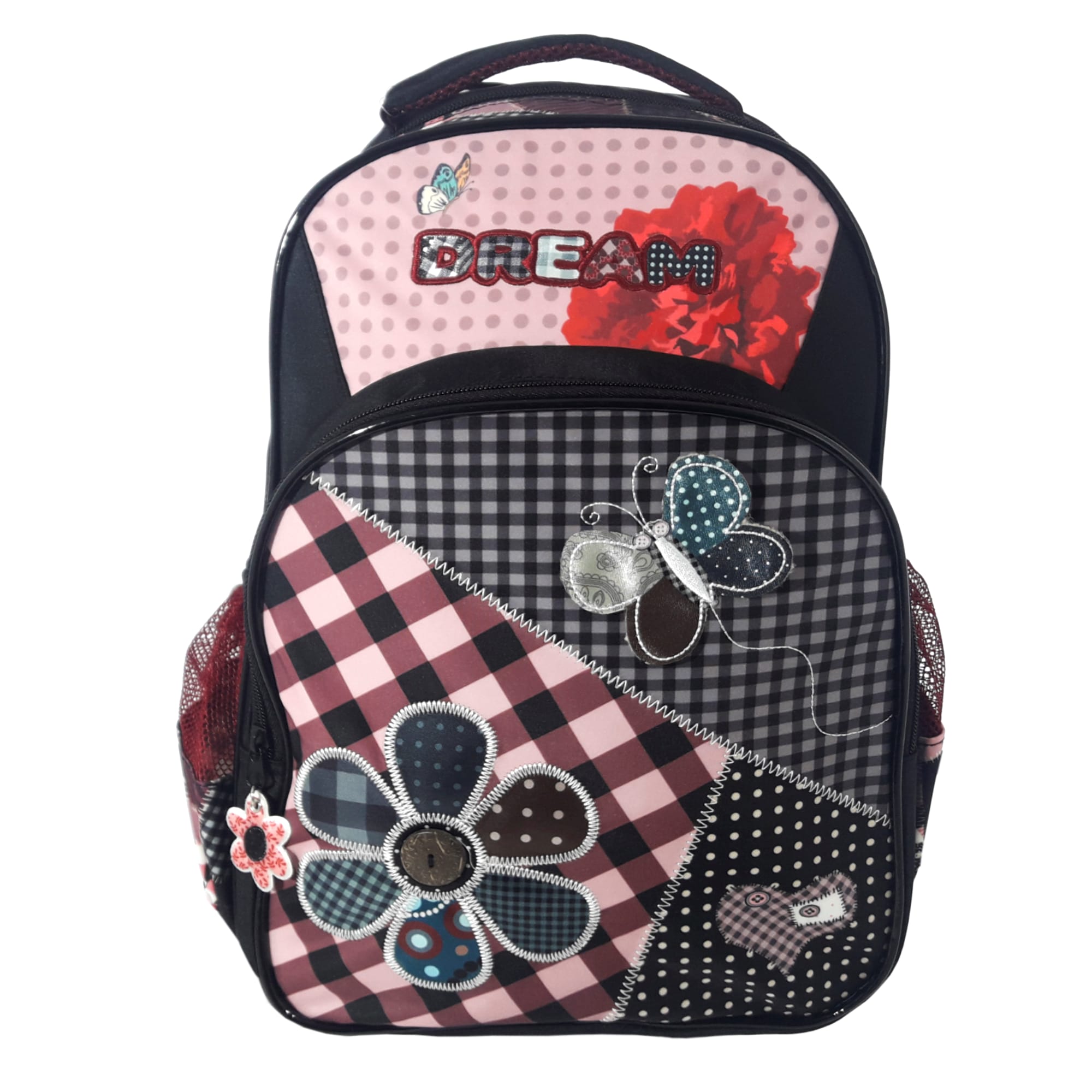 Рюкзак 36*26*17,5 см "Квіти" чорний; поліестер; арт. VR24305; VGR