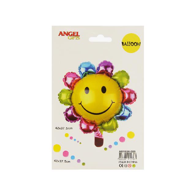 Кулька повітряна 42*37,3 см. "Сонечко";  фольга; кол. асорті; арт. AG1626-025; ANGEL GIFTS