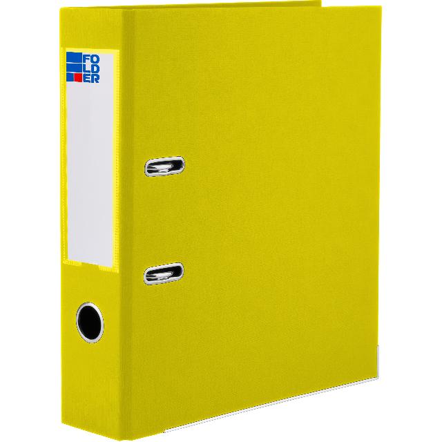Папка-реєстратор двустор.; незібрана; А4; шир. 7/7,5см (внутр./зовн.); кол. жовтий.; арт. F0123-Y; FOLDER