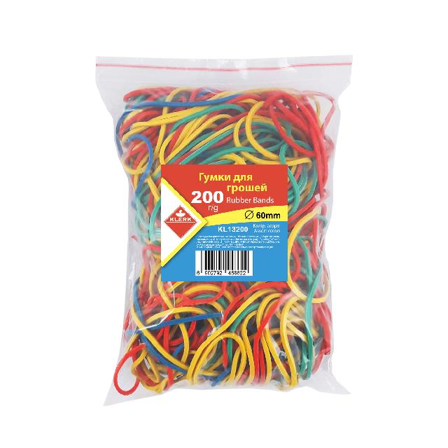 Гумки для грошей; 200г, d=60мм; кол. асорті; арт. KL13200; KLERK