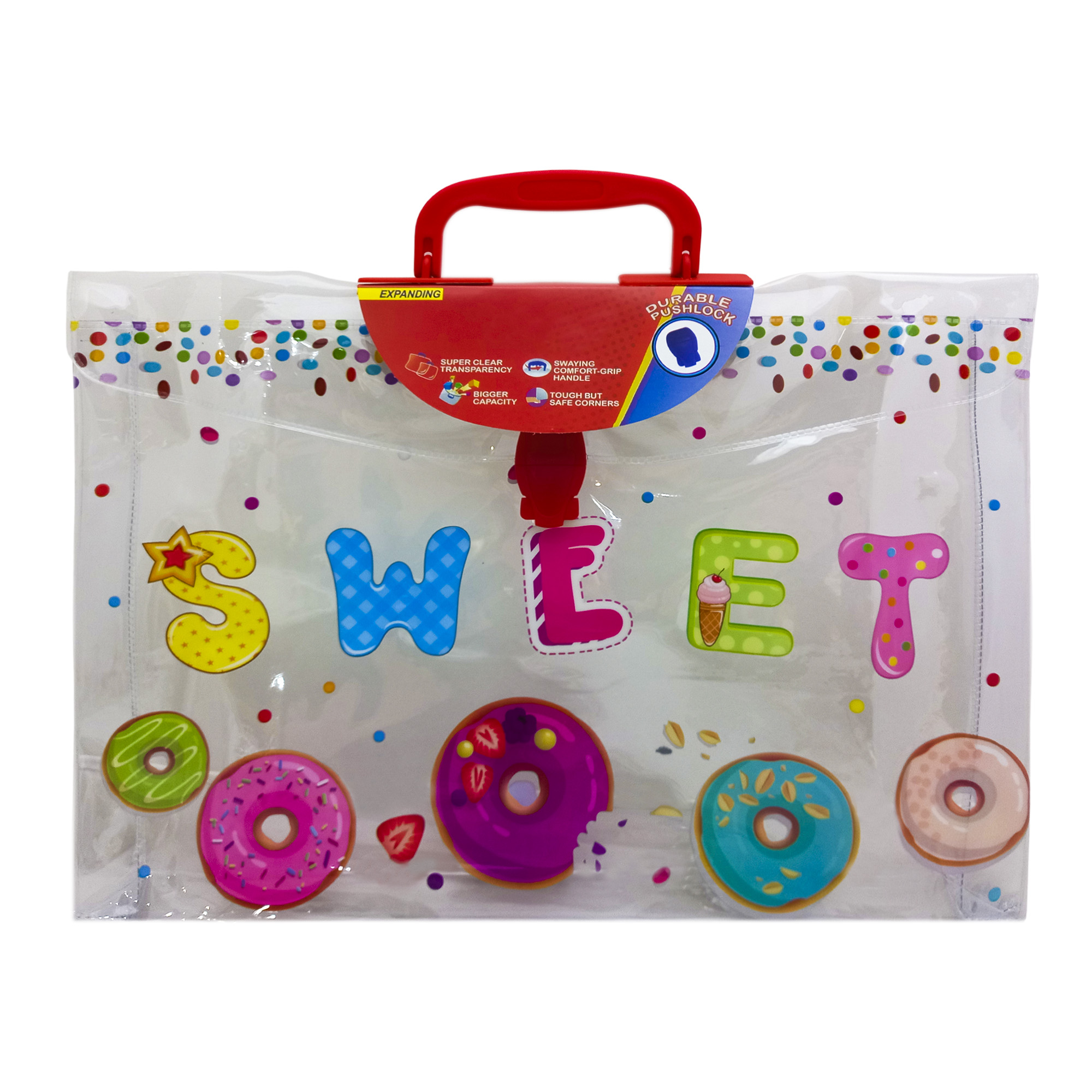 Портфель на застібці; 28*39см; пластик.; кол. асорті; арт. VR22408