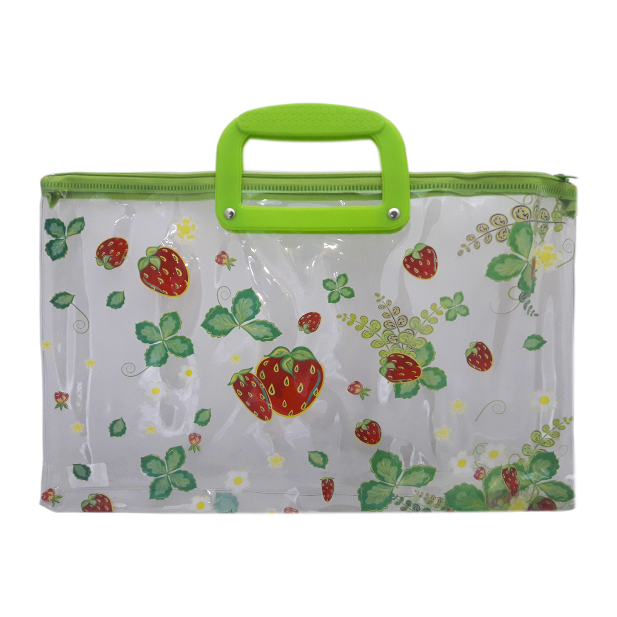 Портфель на блискавці; 28*39см; пластик.; кол. зелений; арт. VR22410