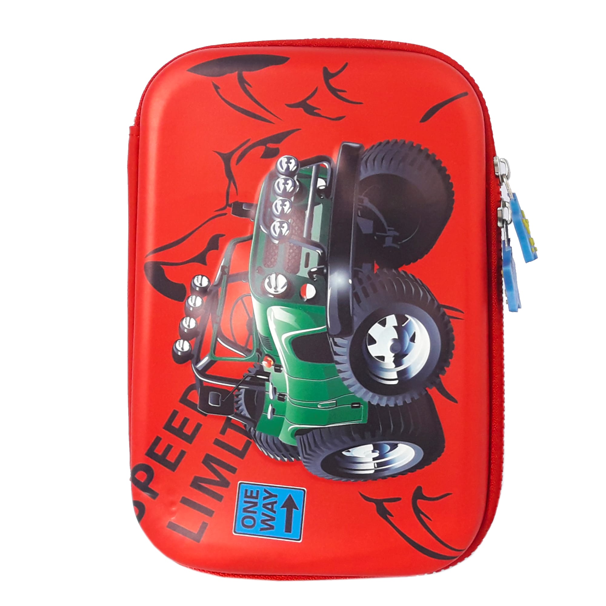 Пенал каркасний 3D; 22*15*4 см. ; "Джип" кол. червоний; арт. VR23139; VGR