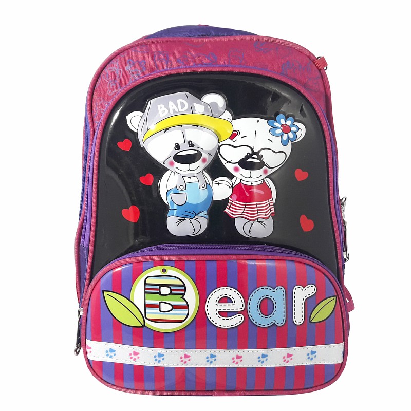 Рюкзак 35,5*26*19 см "Ведмедики" фіолетовий з рожевим; поліестер; арт. VR24223_фіолет з рожевим; VGR