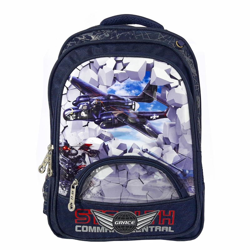 Рюкзак 36*25*16,5 см "Літак" темно-синій; поліестер; арт. VR24224_т.синій; VGR