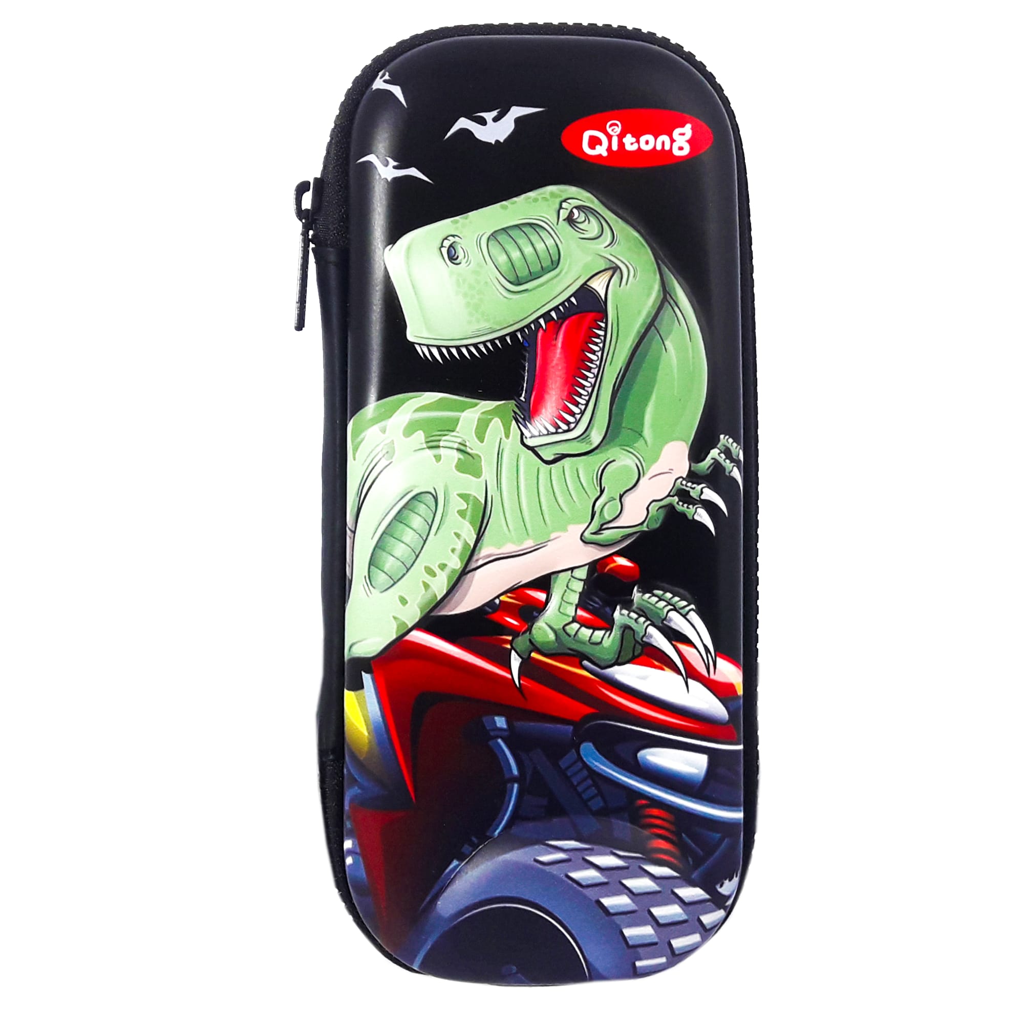 Пенал каркасний 3D; 22*9.5*4 см. ; "Динозавр" кол. чорний; арт. VR23107_2; Qitong