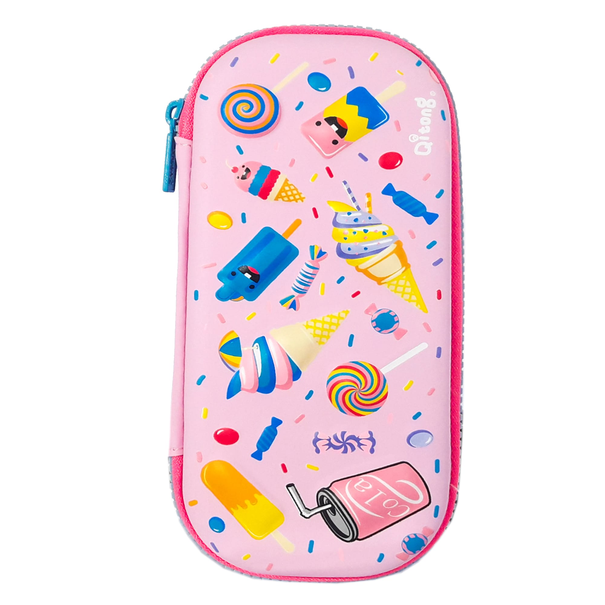 Пенал каркасний 3D; 22*9.5*4 см. ; "Морозиво" кол. рожевий; арт. VR23111_1; Qitong