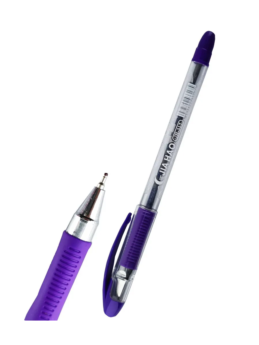 Ручка кулькова; масляна основа; 0,7мм; стрижень синій; корпус асорті; гум. грип; арт. KL10518; KLERK