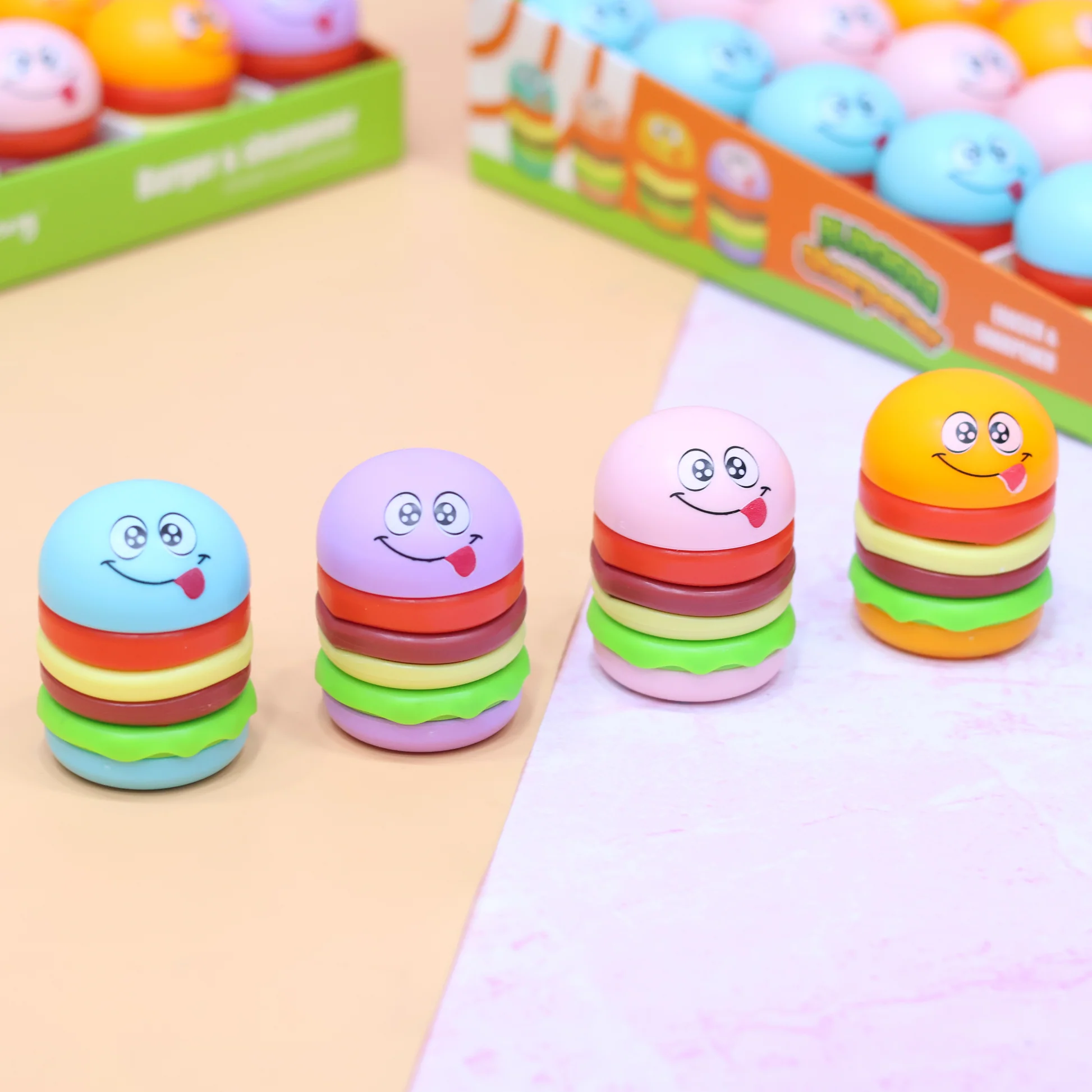 Точилка для олівців подвійна; корп.пласт.; кол. асорті; "Бургер" арт. YL231606; Yalong