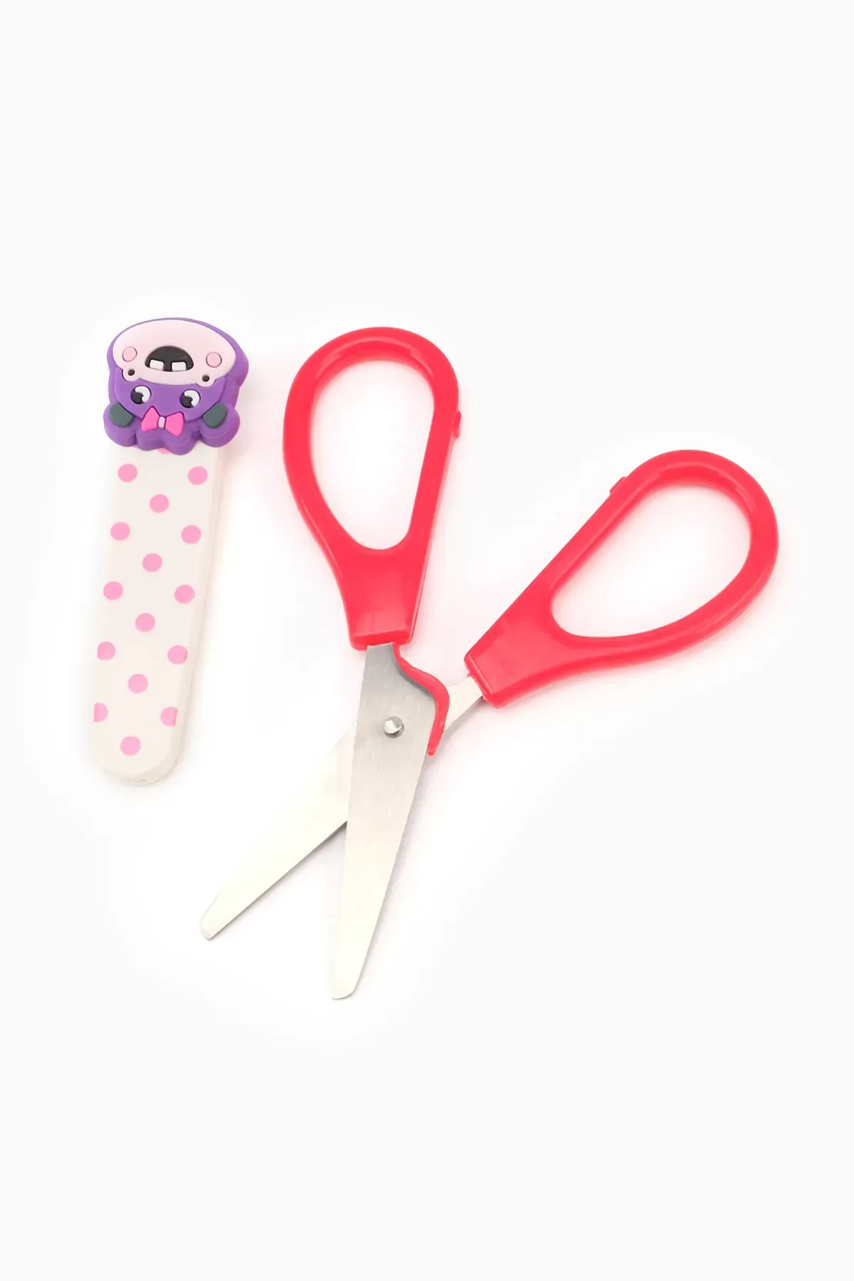 Ножиці дитячі; 12.5см в чохлі; кол. асорті; пласт.ручки, закругл.кінці; блістер-упак.; арт. YL196518; Yalong