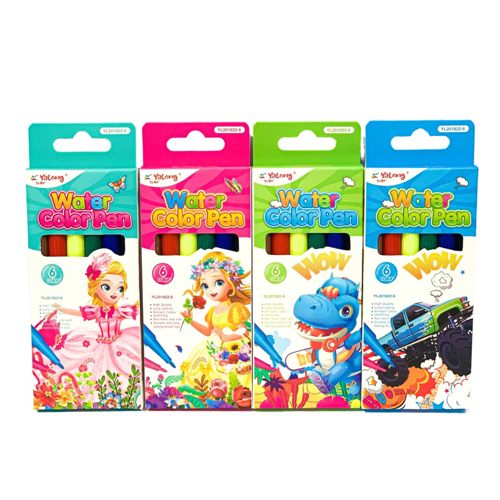 Фломастери "Water СolorPen"; (6 кол. у наб.); карт. упак.; арт. YL201822-6; Yalong