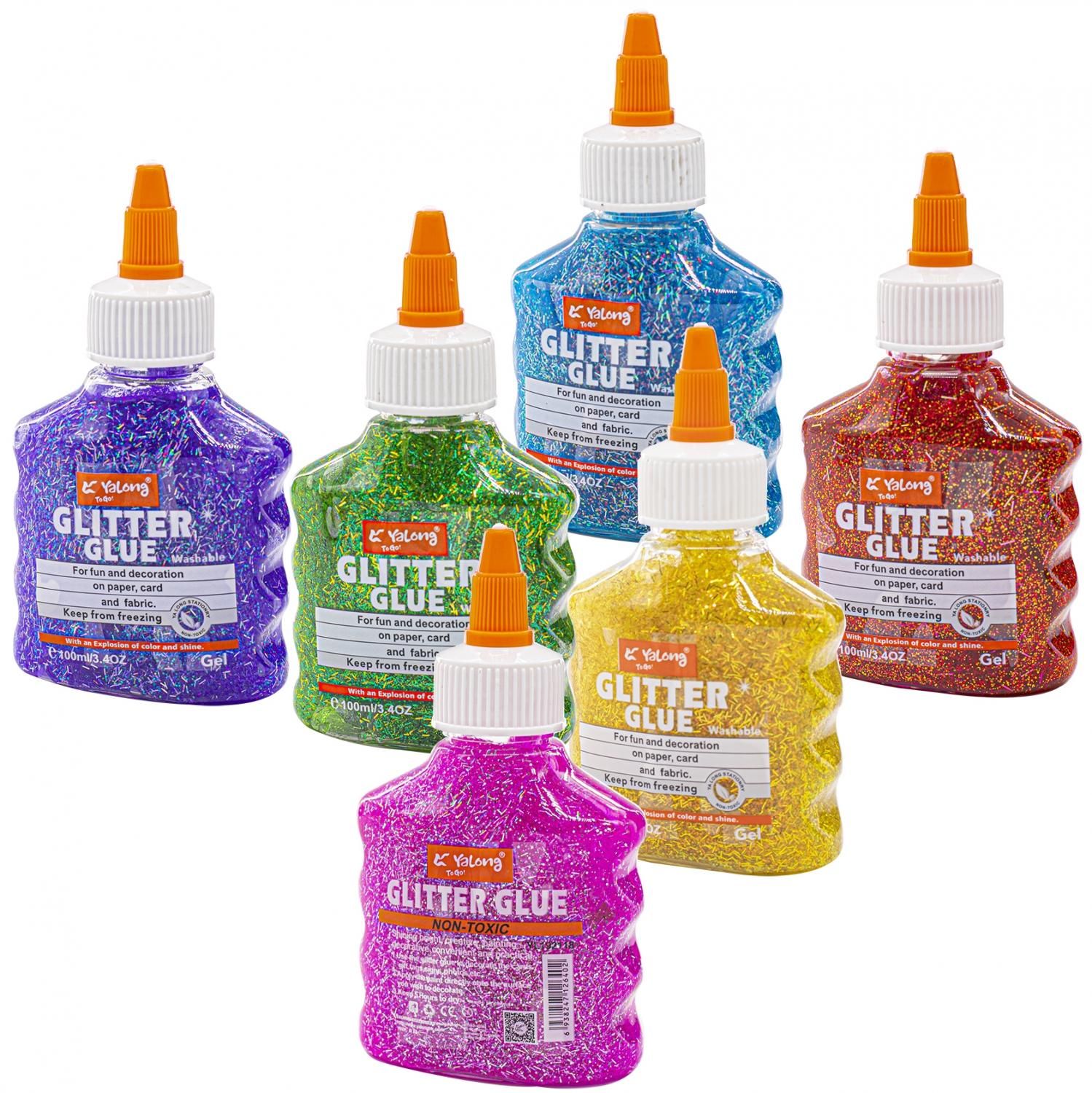 Клей з блискітками 100мл.; кол. асорті; арт. YL192116; Yalong