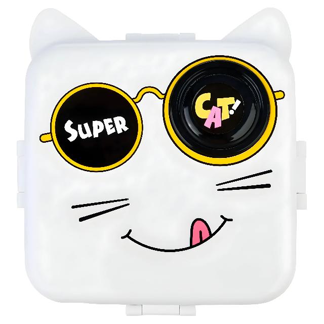 Ланч-бокс для їжі; подвійний; білий з чорним;  арт. VR2005-2; VGR