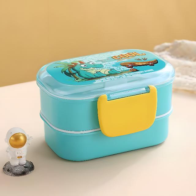 Ланч-бокс для їжі; подвійний; бірюзовий; арт. VR2012-1; VGR