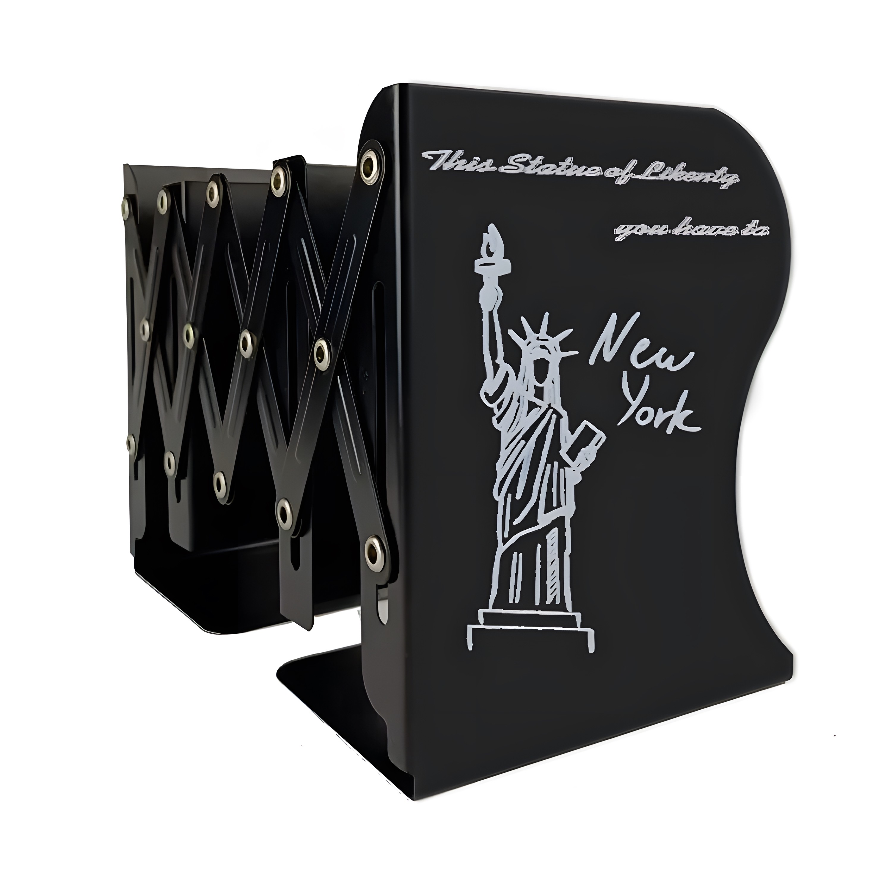 Підставка-тримач для книг металева; розсувна; колір чорний (New York) ; арт. VR2034-1; VGR