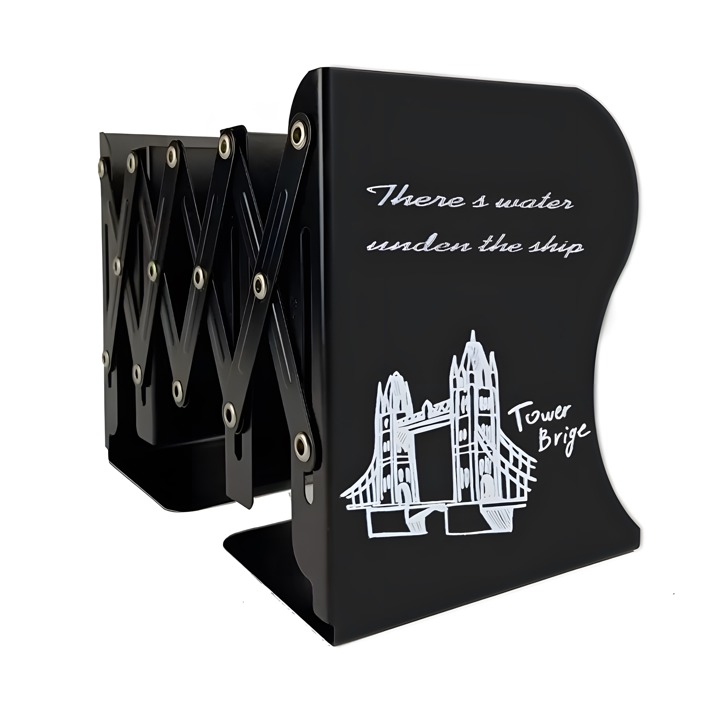 Підставка-тримач для книг металева; розсувна; колір чорний (Tower Brige) ; арт. VR2034-2; VGR
