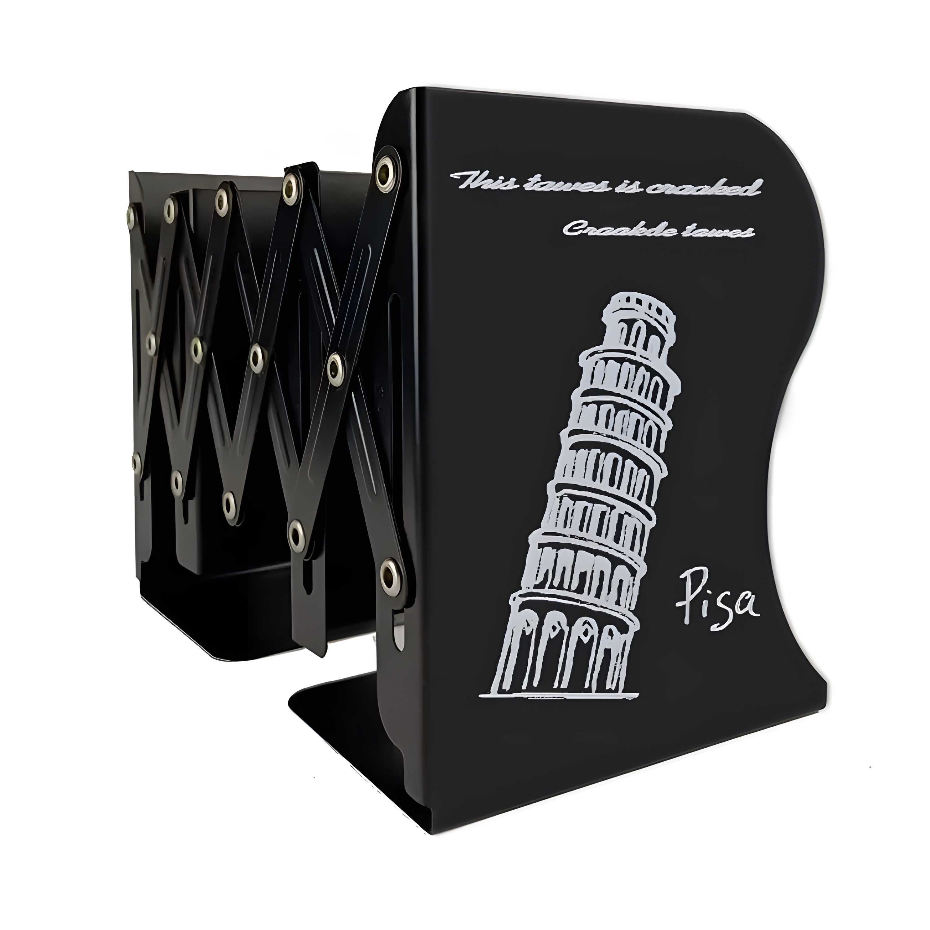 Підставка-тримач для книг металева; розсувна; колір чорний (Pisa) ; арт. VR2034-3; VGR