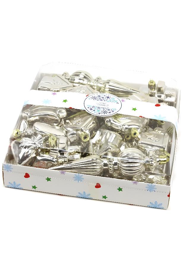 Набір ялинкових іграшок пластикових, 38 шт.арт. AG3444; ANGEL GIFTS