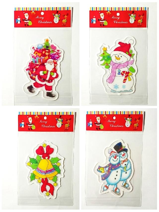 Наклейка новорічна на вікна, 1 шт  матеріал: ПВХ; арт. AG3486; ANGEL GIFTS