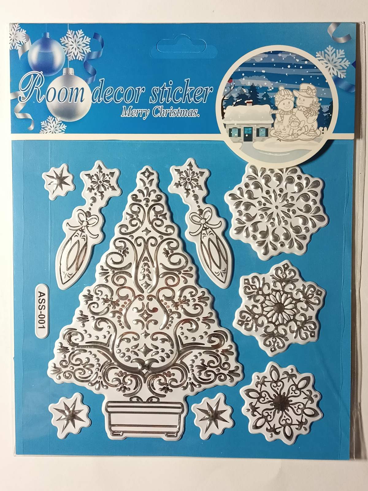 Наклейки новорічні на, 10 шт матеріал: ПВХ; арт. AG3498; ANGEL GIFTS