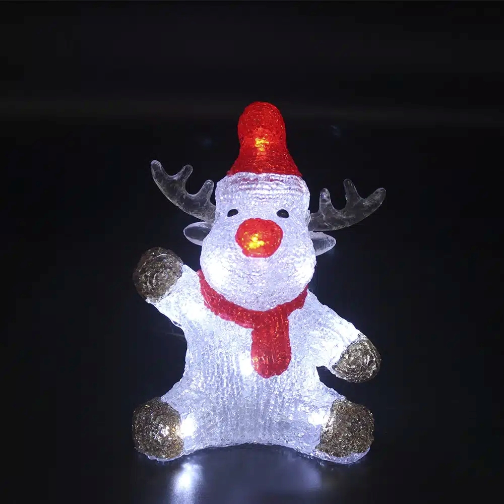 Олень у шапці світлодіодний 10 LED. матеріал акрил; 20 см.арт. AG3509; ANGEL GIFTS