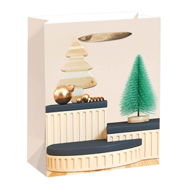 Пакет паперовий для подарунків (Новорічний); 4 дизайни; розмір:26*32*10cm; арт. AG3561; ANGEL GIFTS