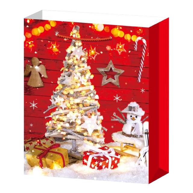 Пакет паперовий для подарунків (Новорічний); 4 дизайни; розмір:26*32*10cm; арт. AG3563; ANGEL GIFTS