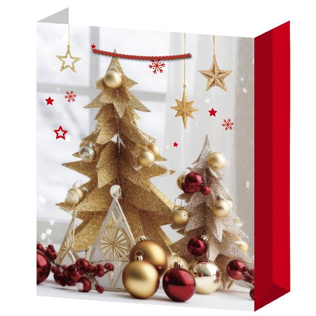 Пакет паперовий для подарунків (Новорічний); 4 дизайни; розмір:26*32*10cm; арт. AG3573; ANGEL GIFTS