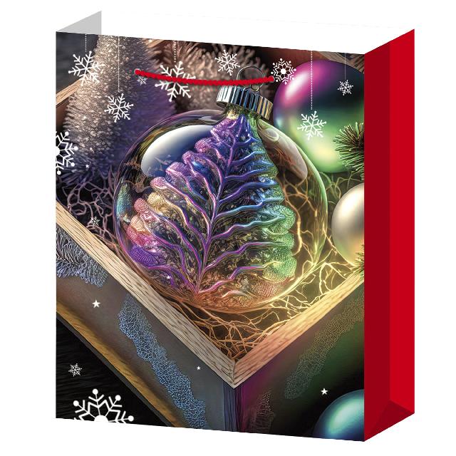 Пакет паперовий для подарунків (Новорічний); 4 дизайни; розмір:26*32*10cm; арт. AG3575; ANGEL GIFTS